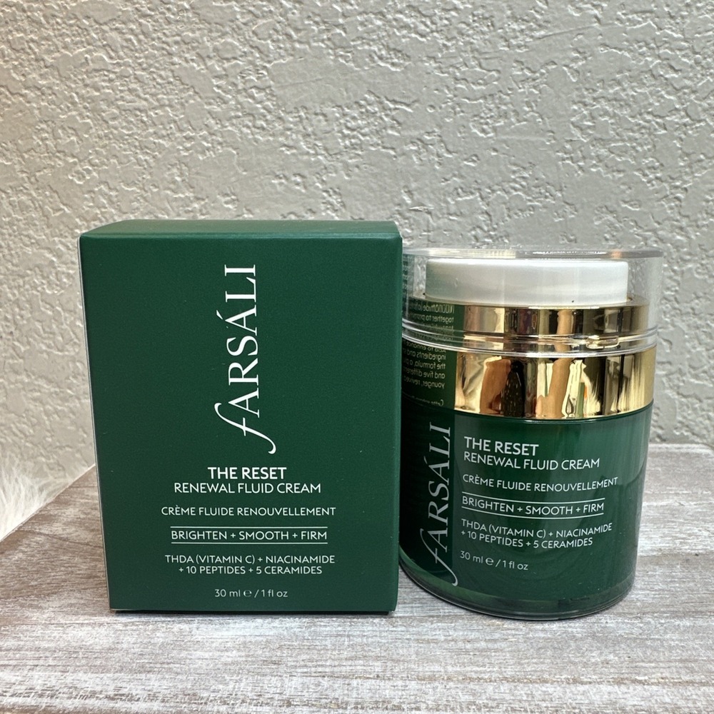 $44 🌙 Farsali THE RESET Renewal‎ Fluid Cream VitC Airless Jar NEW